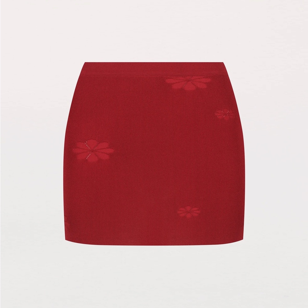 Peppermayo Red Knit Skirt